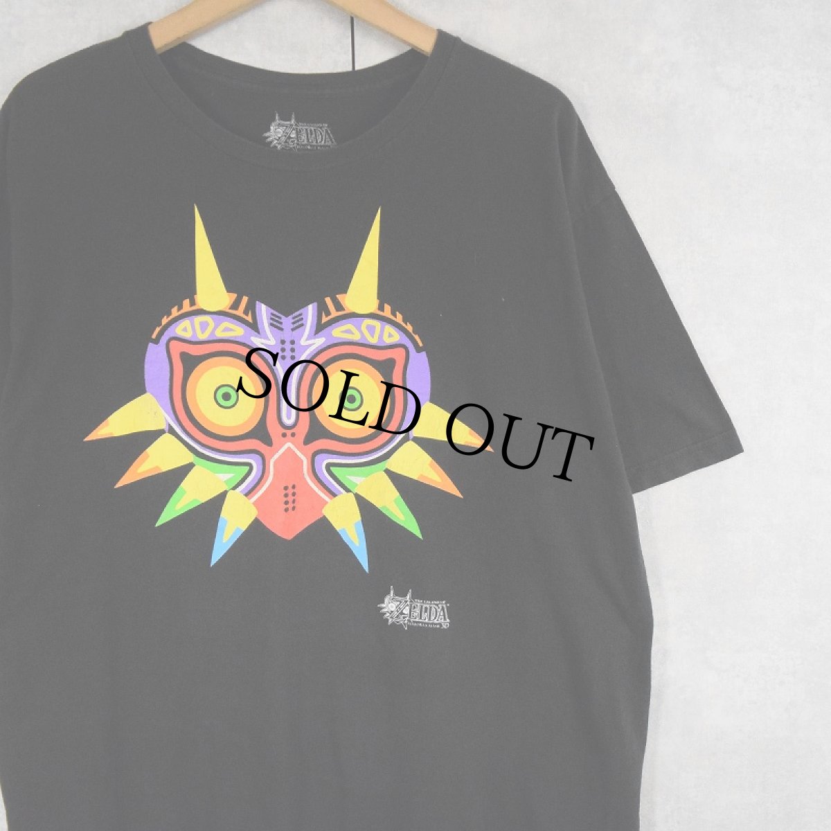 画像1: ZELDA "Majora's Mask 3D" ゲームプリントTシャツ BLACK XL (1)