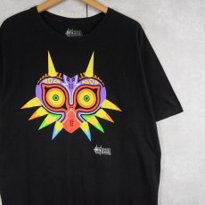 画像1: ZELDA "Majora's Mask 3D" ゲームプリントTシャツ BLACK XL (1)