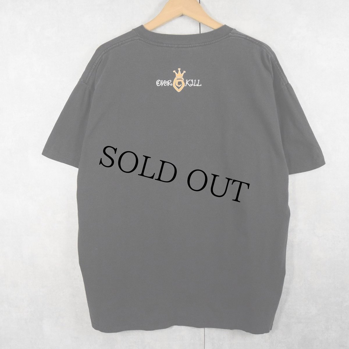 画像2: 90's USA製 "OVER KILL" プリントTシャツ XL (2)