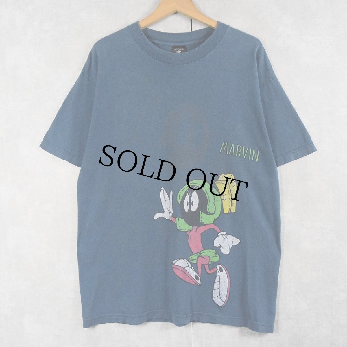 画像1: Looney Tunes USA製 マービン・ザ・マーシャン キャラクタープリントTシャツ L (1)