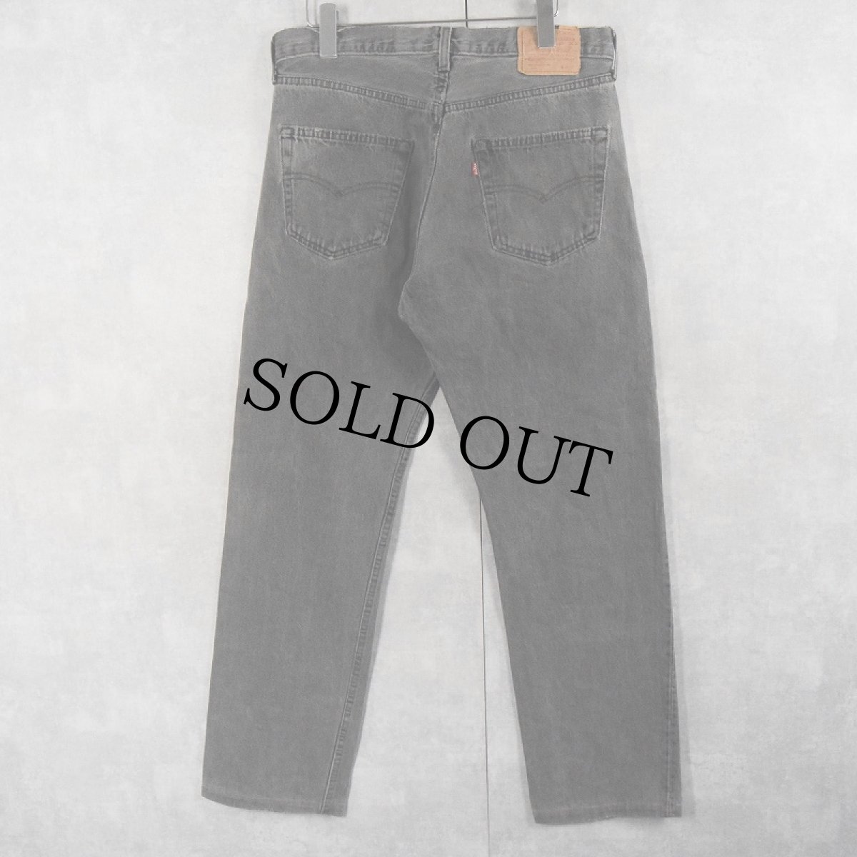 画像2: 90's Levi's 501 USA製 "サルファブラック" ブラックデニムパンツ W33 (2)