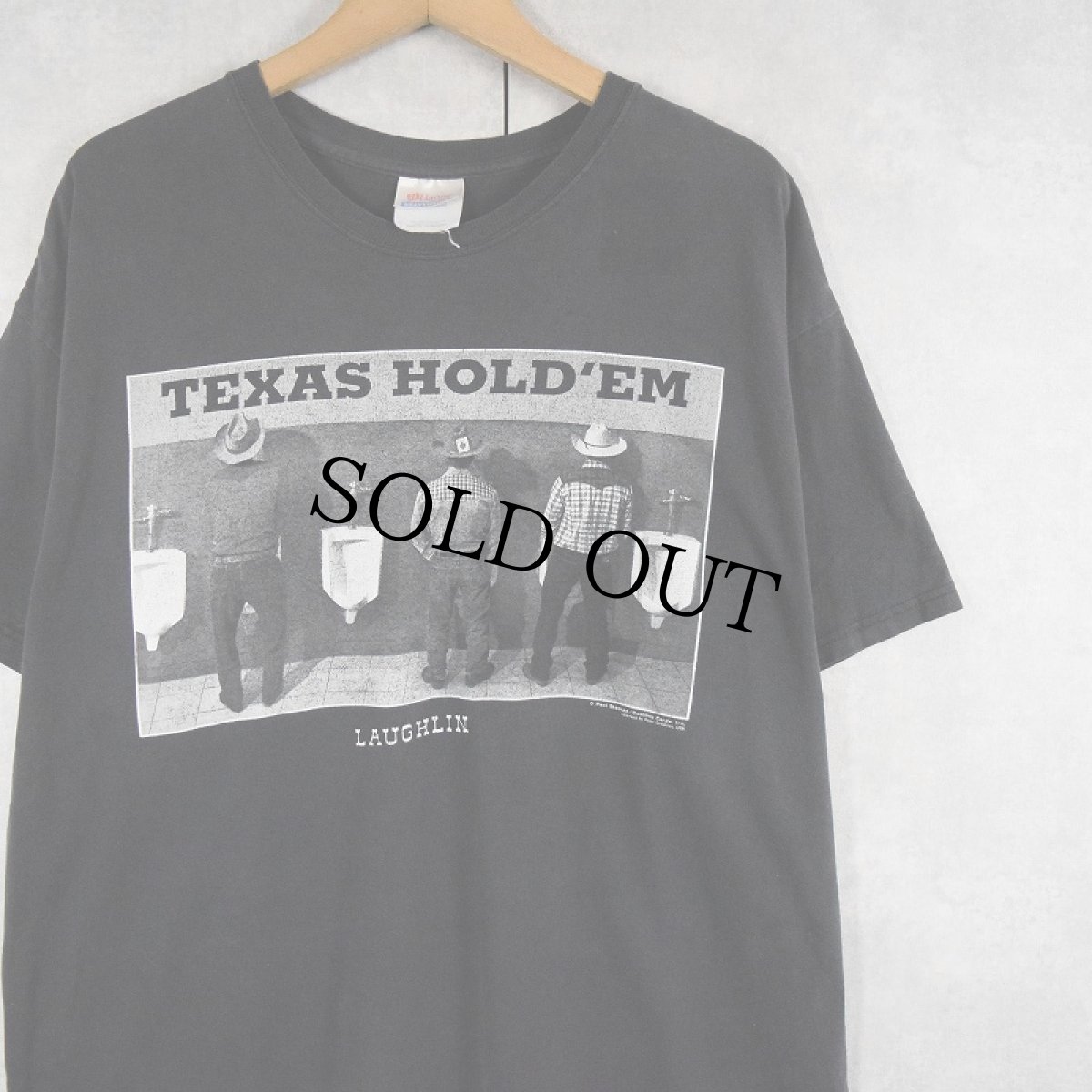画像1: 2000's Paul Stanton "TEXAS HOLD'EM LAUGHLIN" フォトプリントTシャツ BLACK XL (1)