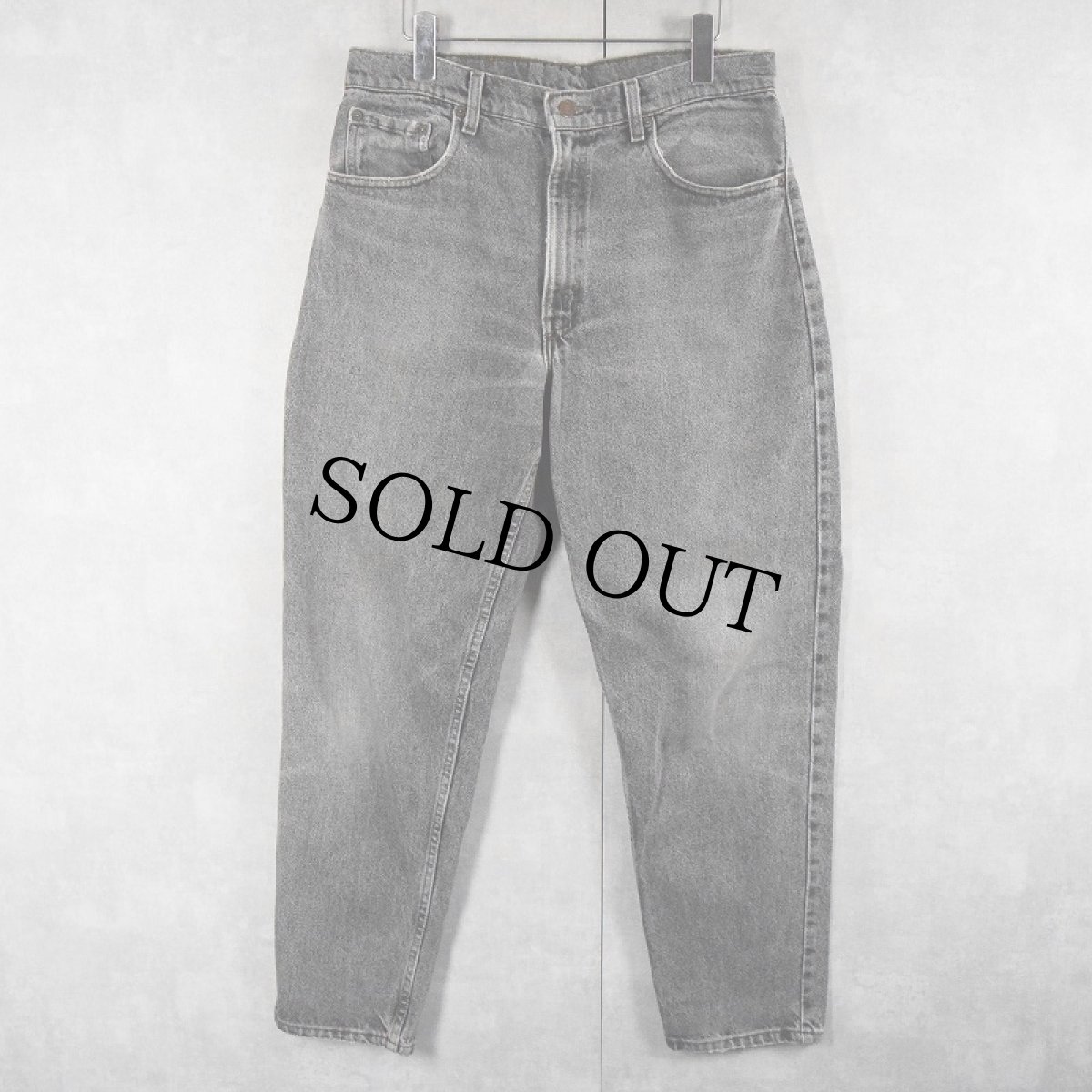 画像1: 90's Levi's 550 USA製 "先染め" ブラックデニムパンツ W33 (1)