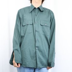 画像2: 60's BIG YANK チェーン刺繍 コットン×ポリエステルシャツ (2)