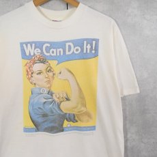 画像1: 90's "We Can Do It!" 第二次世界大戦 ポスタープリントTシャツ L (1)