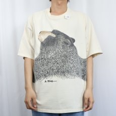 画像2: 90's Wheelhouse Designs USA製 "A Hug..." くまプリントTシャツ XXL (2)