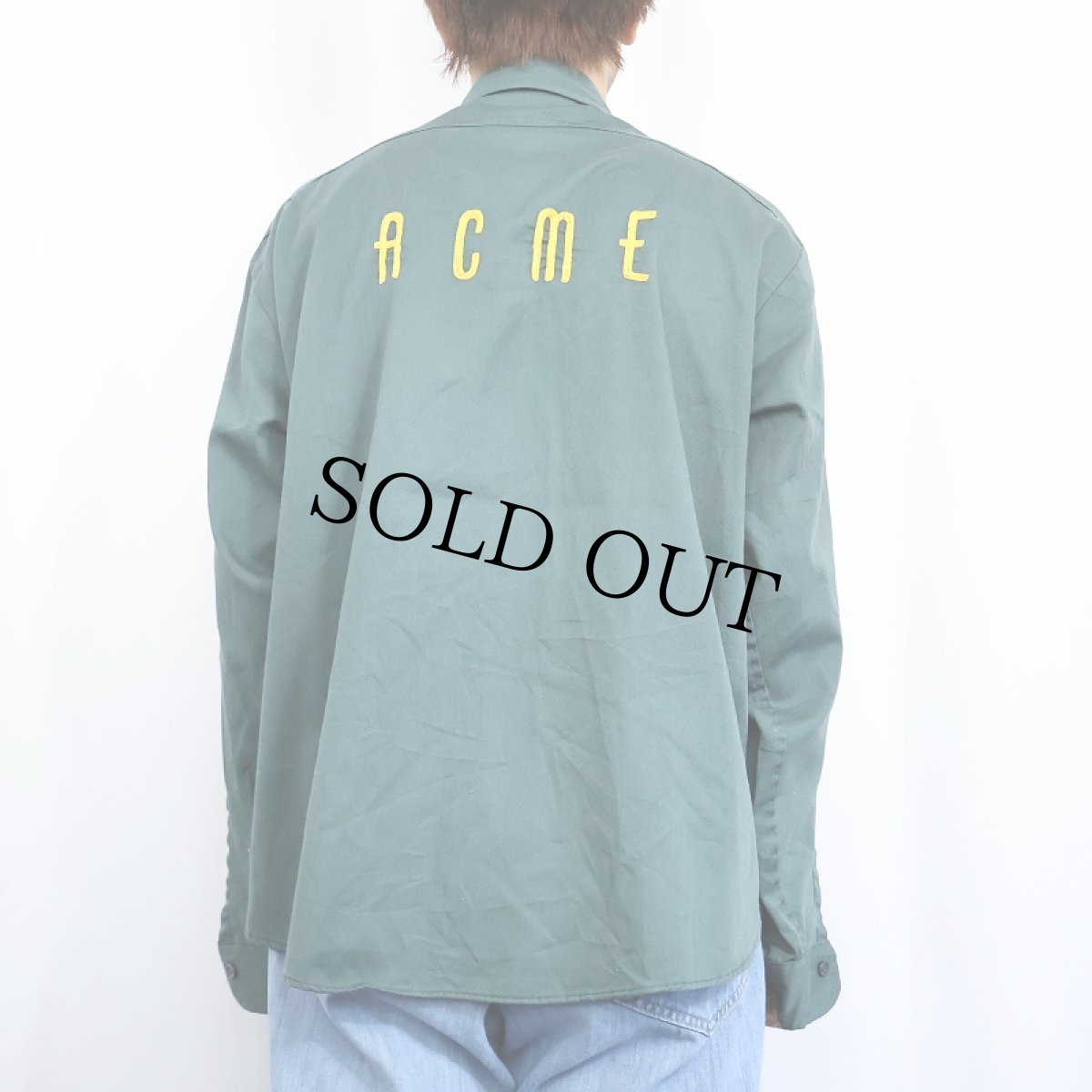 画像3: 60's BIG YANK チェーン刺繍 コットン×ポリエステルシャツ (3)