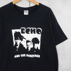 画像1: ECHO & THE BUNNYMEN ポストパンクバンドTシャツ BLACK L (1)