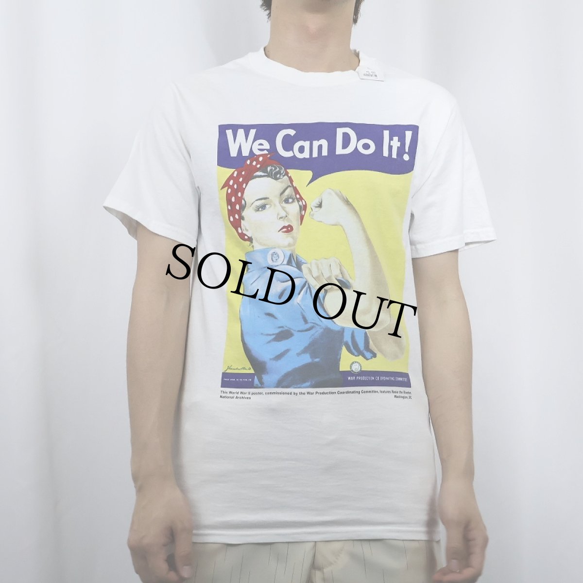 画像2: "We Can Do It!" 第二次世界大戦 ポスタープリントTシャツ (2)