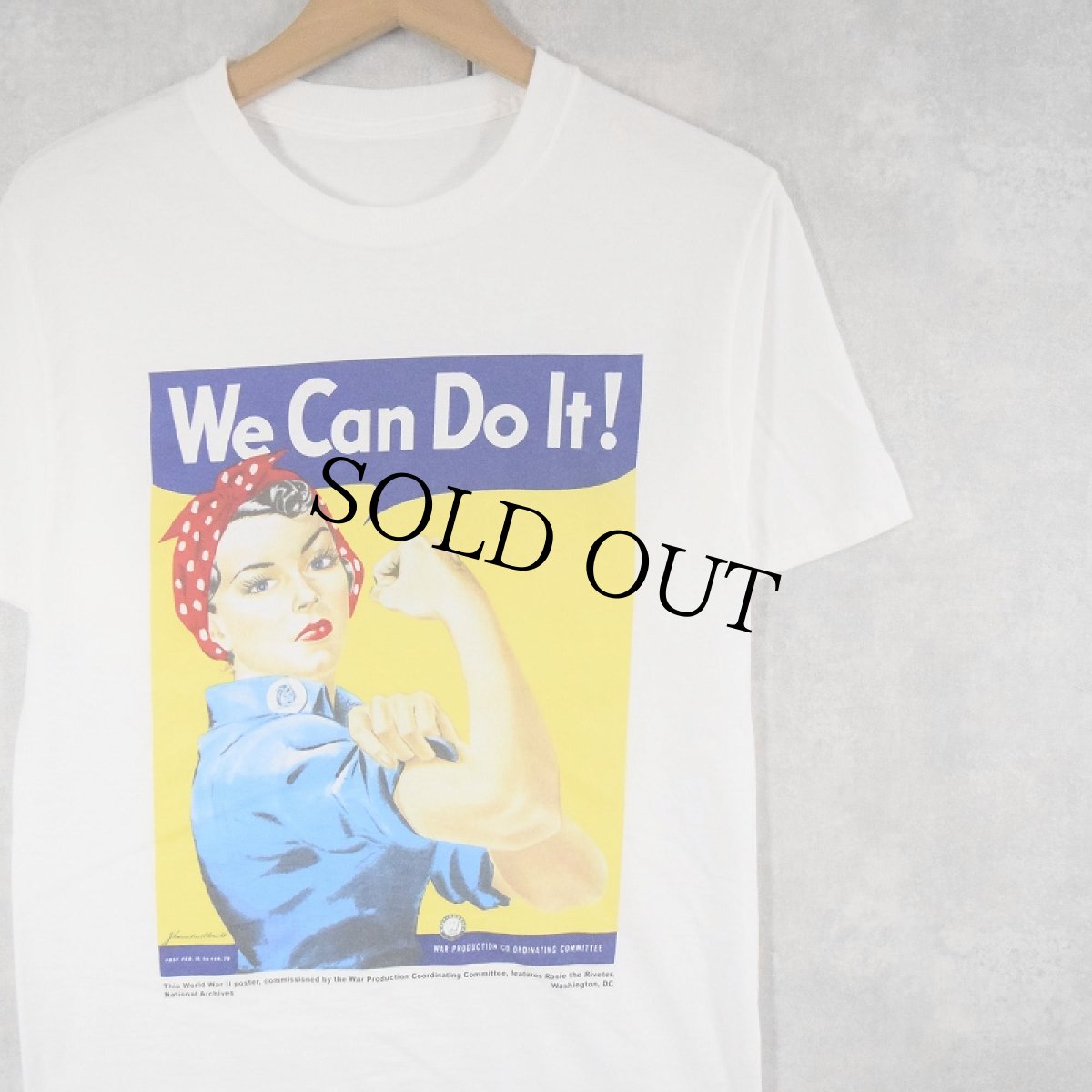 画像1: "We Can Do It!" 第二次世界大戦 ポスタープリントTシャツ (1)