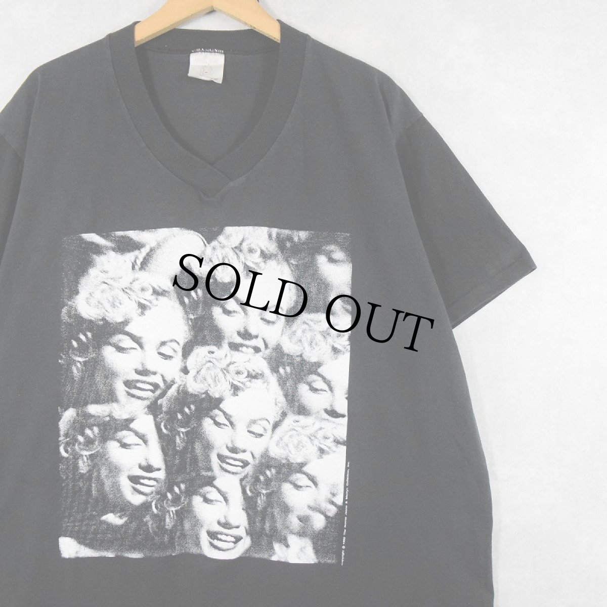 画像1: 90's Marilyn Monroe USA製 アートプリントTシャツ BLACK ONE SIZE (1)