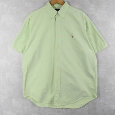 画像1: Ralph Lauren "CLASSIC FIT" ロゴ刺繍 コットンボタンダウンシャツ L (1)