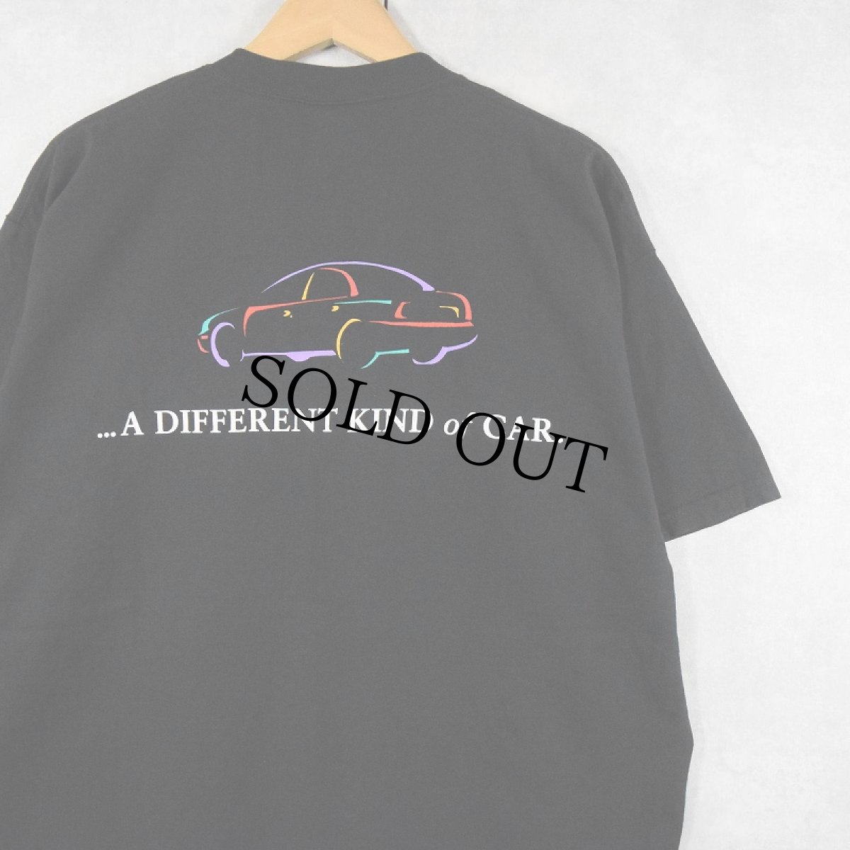 画像2: 90's SATURN USA製 企業ロゴプリントTシャツ BLACK XL (2)