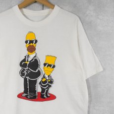 画像1: THE SIMPSONS "MIB" キャラクターパロディプリントTシャツ (1)