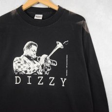 画像1: 90's Dizzy Gillespie USA製 ジャズミュージシャンロンT BLACK M (1)