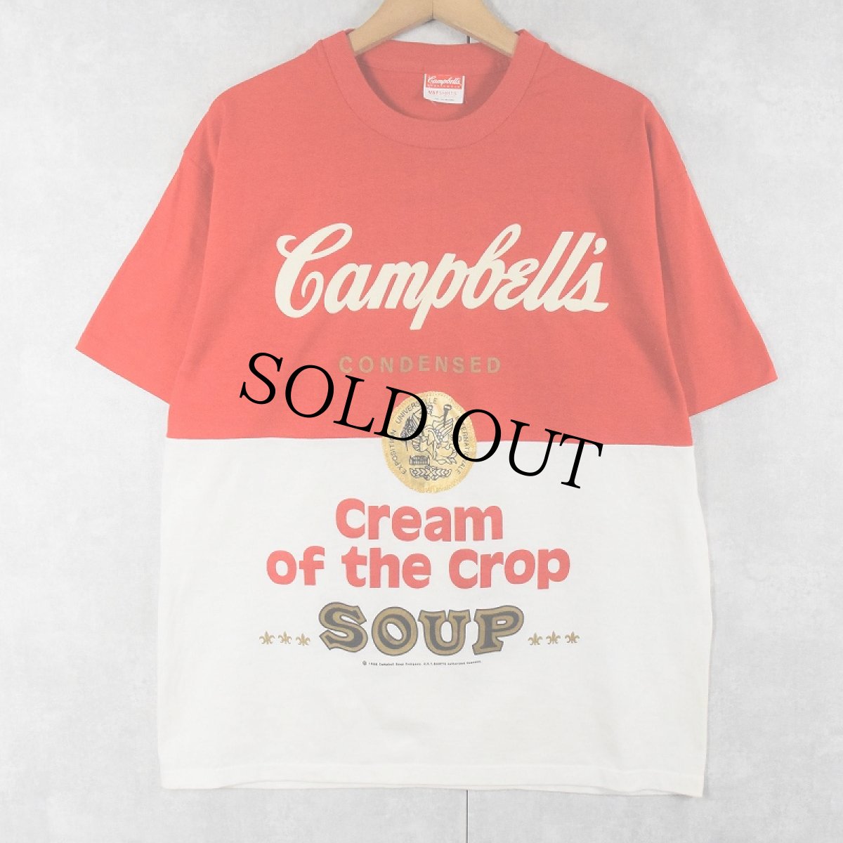 画像1: 80's Campbell's Soup "Cream of the crop" ラバープリントTシャツ XL (1)