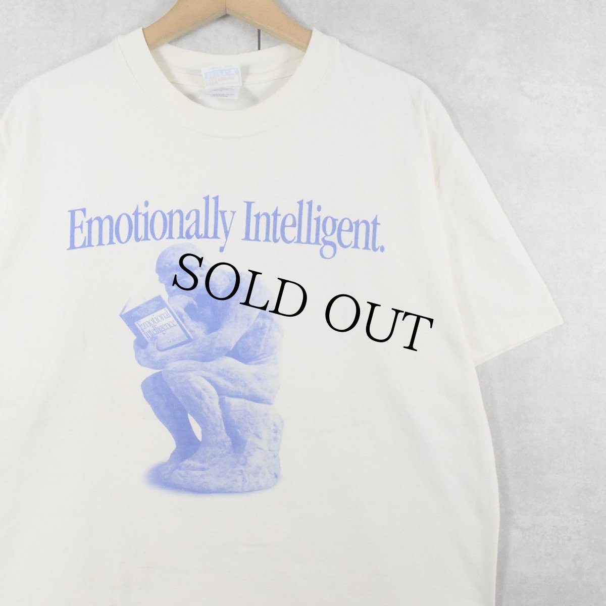 画像1: 90's Daniel Goleman USA製 "Emotional Intelligence" パロディプリントTシャツ XL (1)