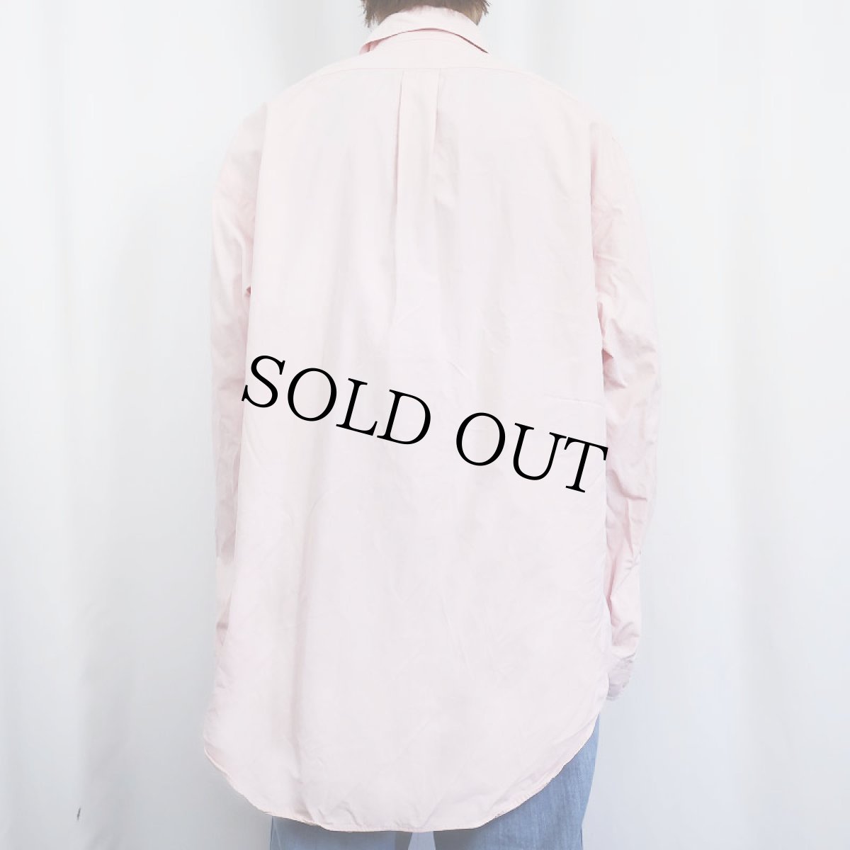 画像3: Ralph Lauren "BLAKE" ロゴ刺繍 TWO-PLYコットンボタンダウンシャツ L (3)