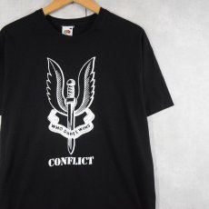 画像1: CONFLICT "WHO DARES WINS" パンクバンドTシャツ BLACK M (1)