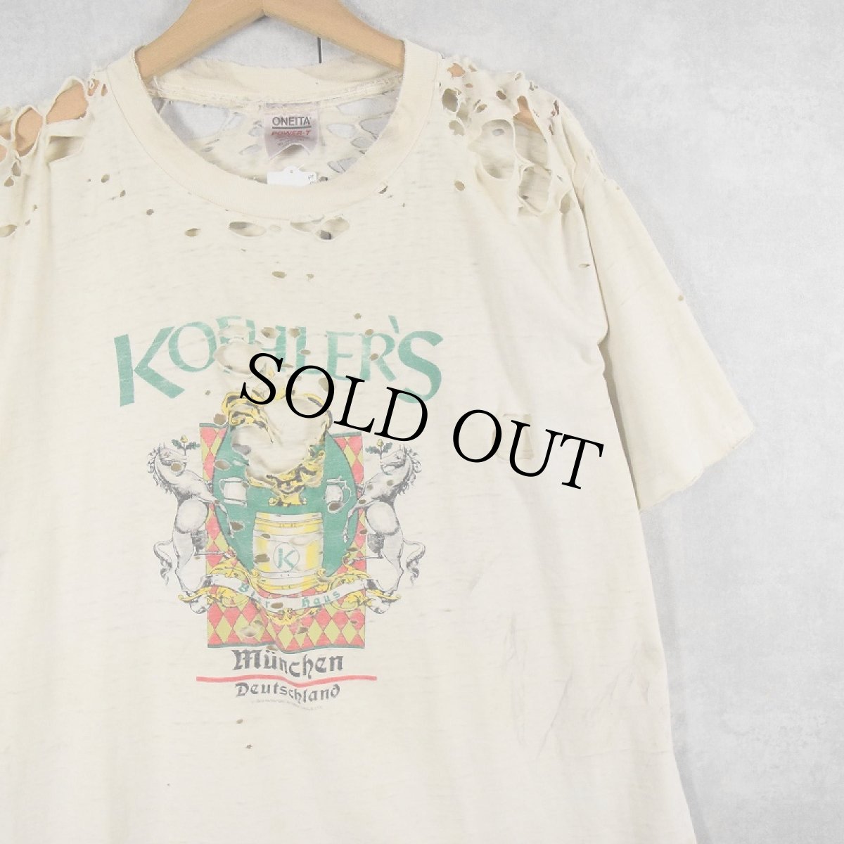 画像1: 90's "KOEHLER'S BEER" USA製 ビールメーカープリントTシャツ XL (1)