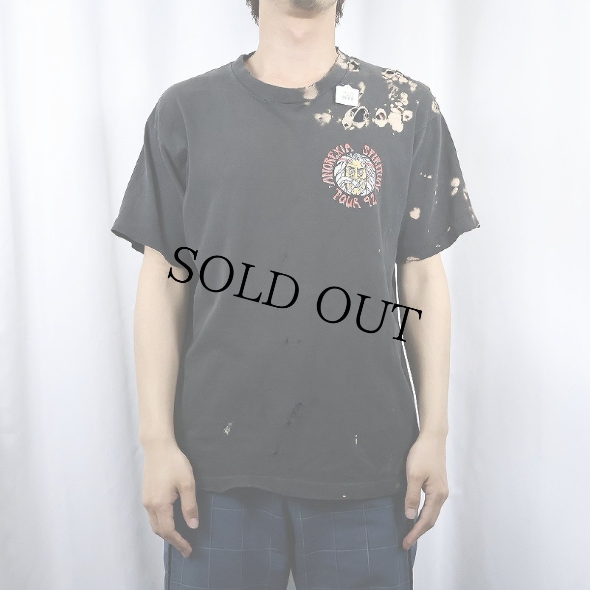 画像2: Living Sacrifice "anorexia spiritual tour 1992" メタルバンドプリントTシャツ BLACK (2)