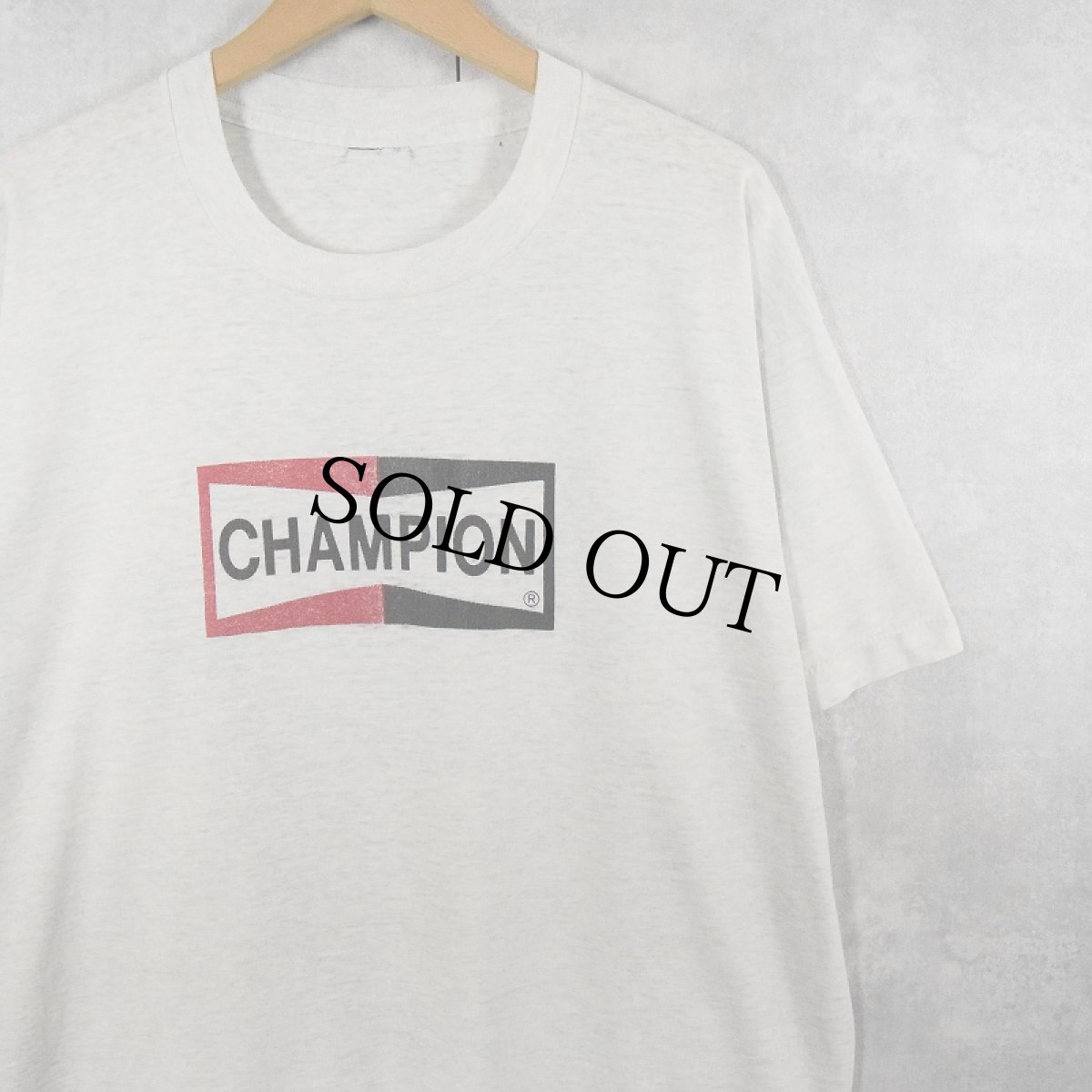 画像1: 90's CHAMPION ス自動車部品メーカー ロゴプリントTシャツ   (1)