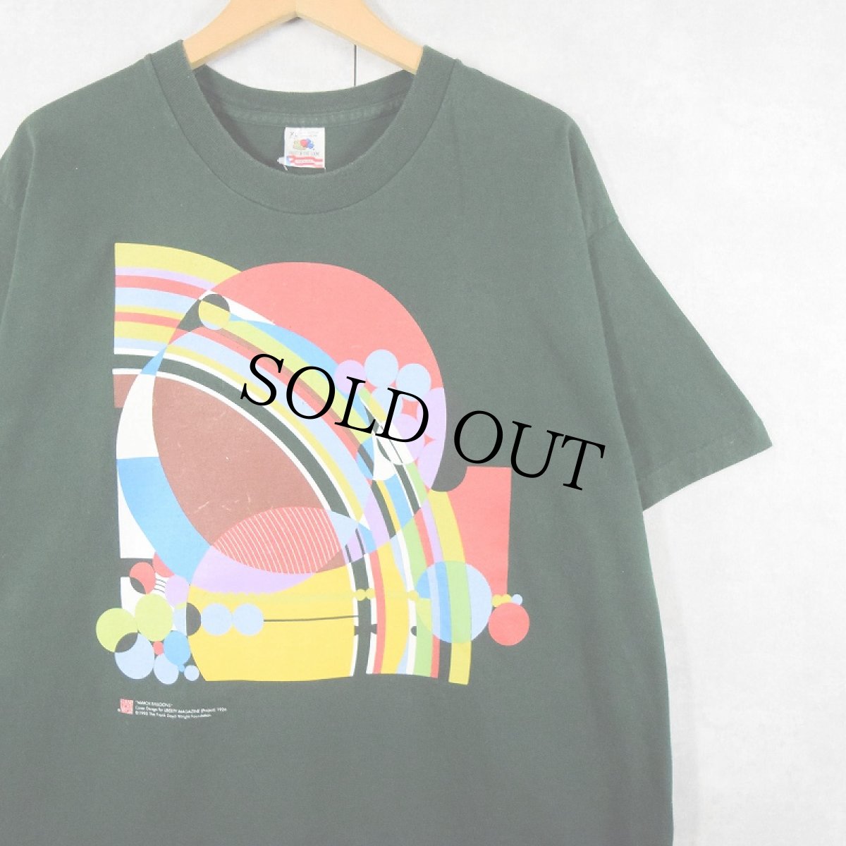 画像1: 90's Frank Lloyd Wright USA製 "MARCH BALLOONS" 建築家 アートプリントTシャツ XL (1)