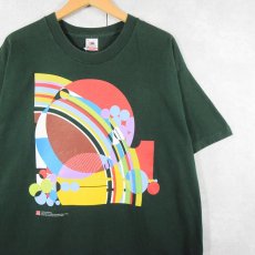 画像1: 90's Frank Lloyd Wright USA製 "MARCH BALLOONS" 建築家 アートプリントTシャツ XL (1)