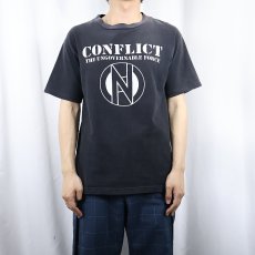 画像2: 90's CONFLICT USA製 "THE UNGOVERNABLE FORCE" パンクバンドTシャツ BLACK M (2)