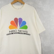 画像1: 90's NBC NEWS USA製 テレビ局企業ロゴプリントTシャツ XL (1)