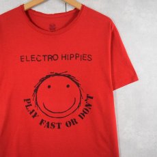 画像1: ELECTRO HIPPIES "PLAY FAST OR DON'T" メタルコアバンドTシャツ M (1)
