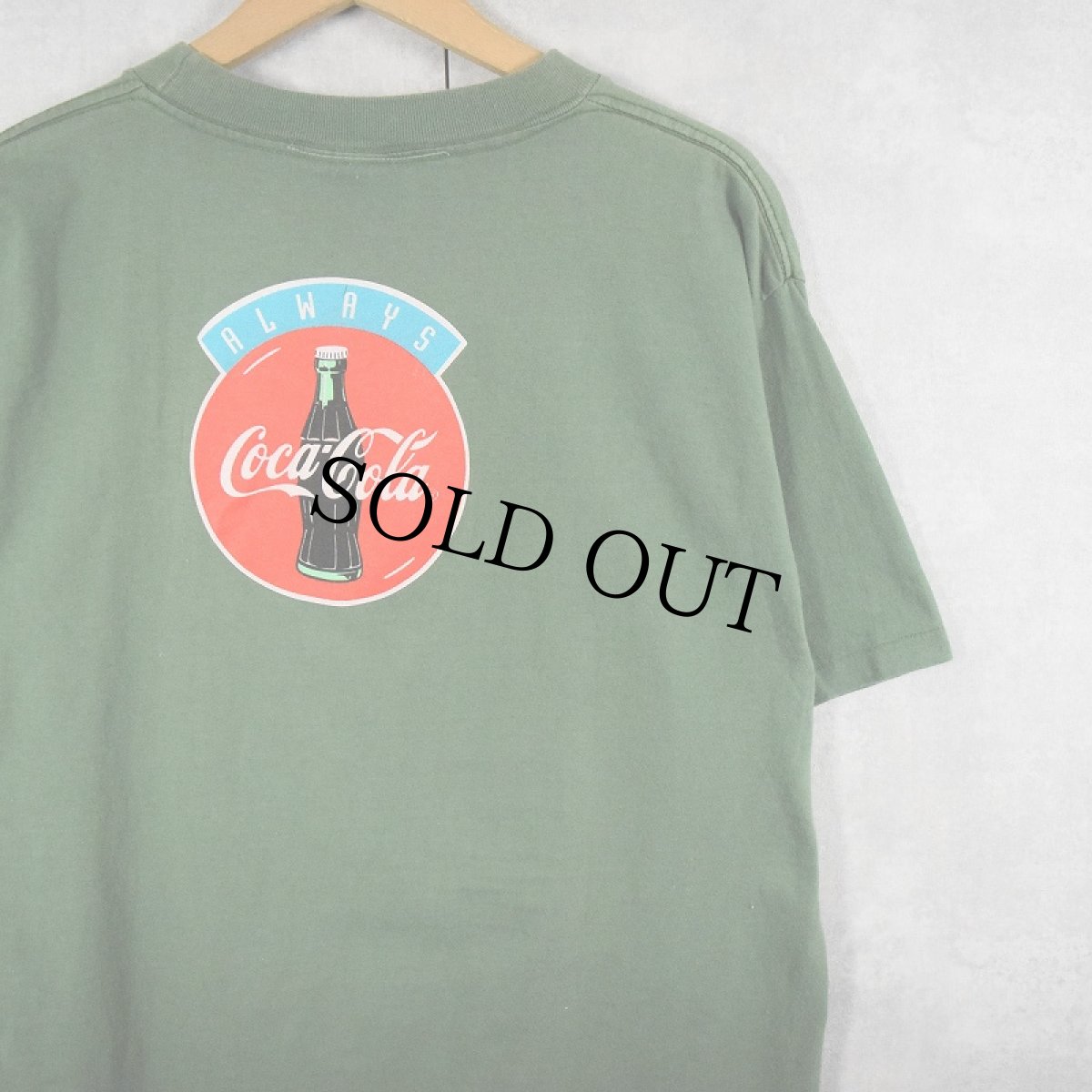 画像2: 90's Coca-Cola USA製 "Bottoms Up!" 飲料メーカープリントTシャツ L (2)