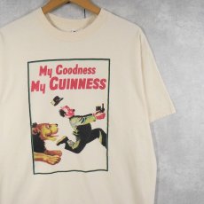 画像1: GUINNESS BEER "My Coodness My GUINESS" ビールメーカープリントTシャツ L (1)
