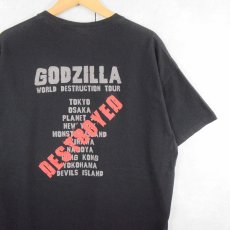 画像2: 2000's GODZILLA "WORLD DESTRUCTION TOUR" キャラクタープリントTシャツ BLACK XL (2)