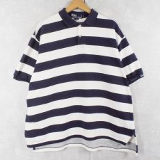 画像1: POLO Ralph Lauren ボーダー柄 ポロシャツ L (1)