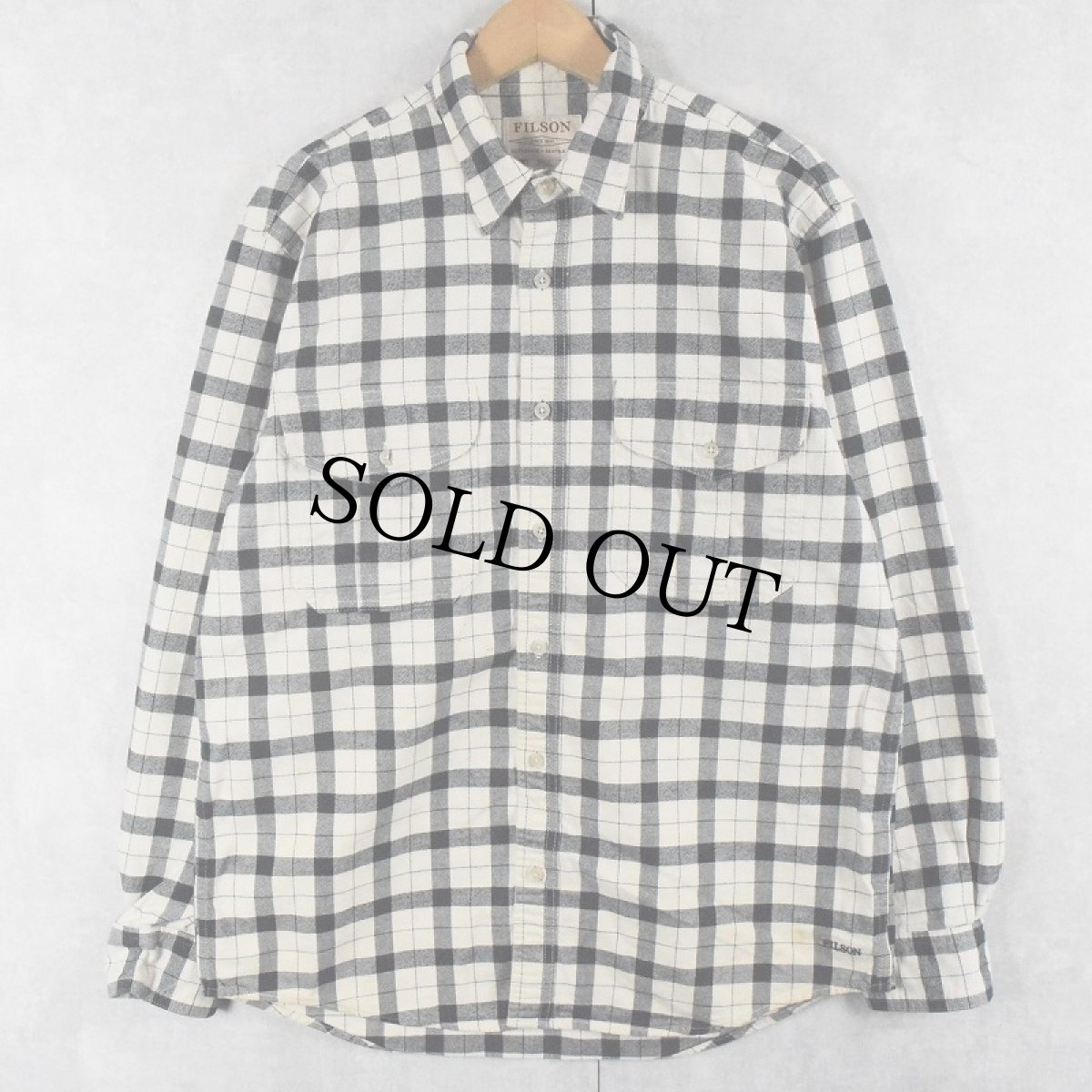 画像1: FILSON チェック柄 コットンシャツ M (1)