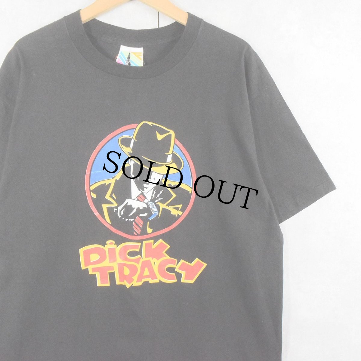 画像1: 90's Disney DICK TRACY USA製 キャラクタープリントTシャツ BLACK XL (1)