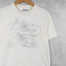 画像1: 80's HARLEY-DAVIDSON USA製 "75 YEARS" バイクプリントTシャツ M (1)