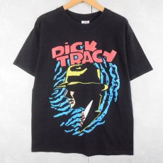 画像1: 90's Disney DICK TRACY USA製 キャラクタープリントTシャツ BLACK L (1)