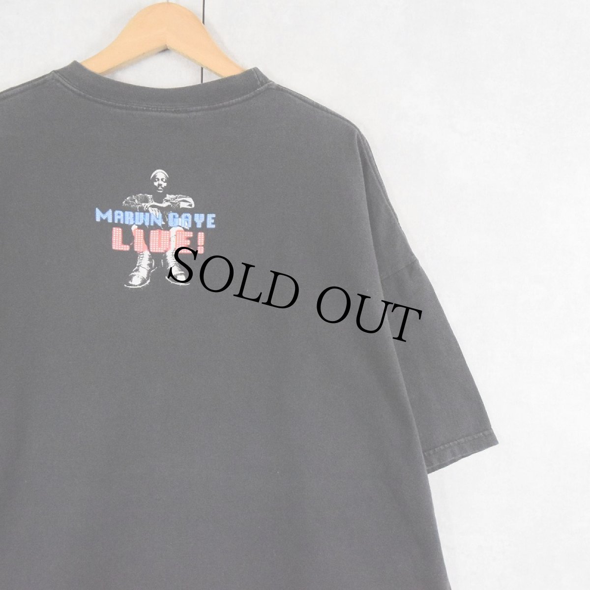 画像2: 2004 Marvin Gaye "Marvin Gaye Live!" ミュージシャンアルバムTシャツ BLACK 3X (2)