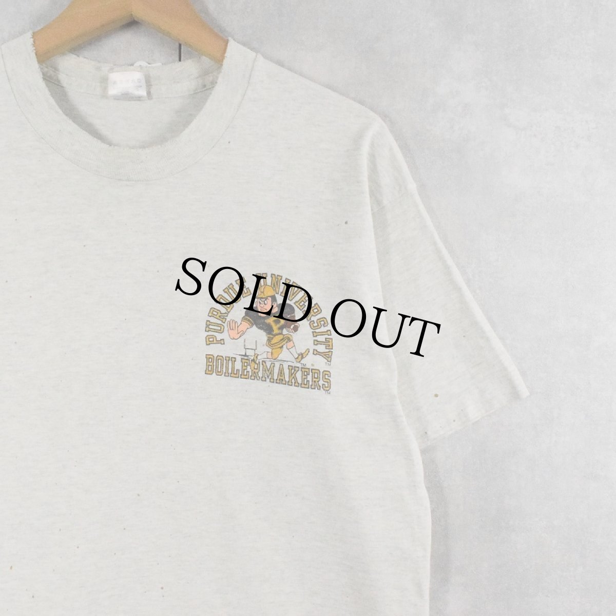 画像2: 90's USA製 "PURDUE UNIVERSITY" プリントTシャツ L (2)