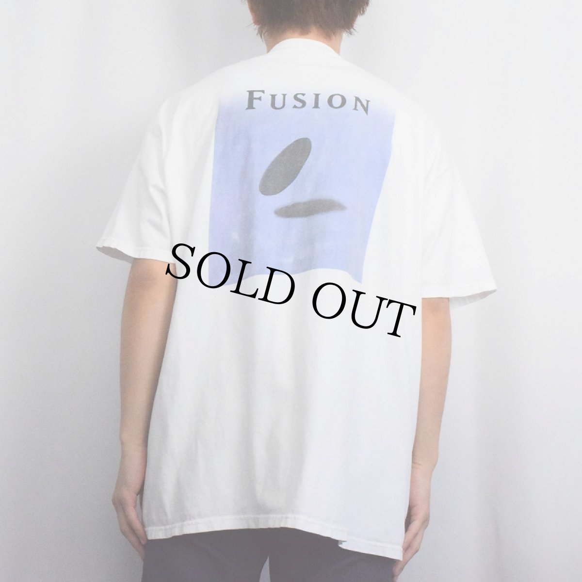 画像4: 90's KBco PORIZED LENSES ”FUSION” 眼鏡レンズ企業プリントTシャツ XL (4)