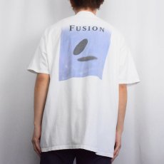 画像4: 90's KBco PORIZED LENSES ”FUSION” 眼鏡レンズ企業プリントTシャツ XL (4)