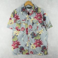 画像1: 80〜90's Ralph Lauren POLO COUNTRY 花柄 コットンアロハシャツ S (1)