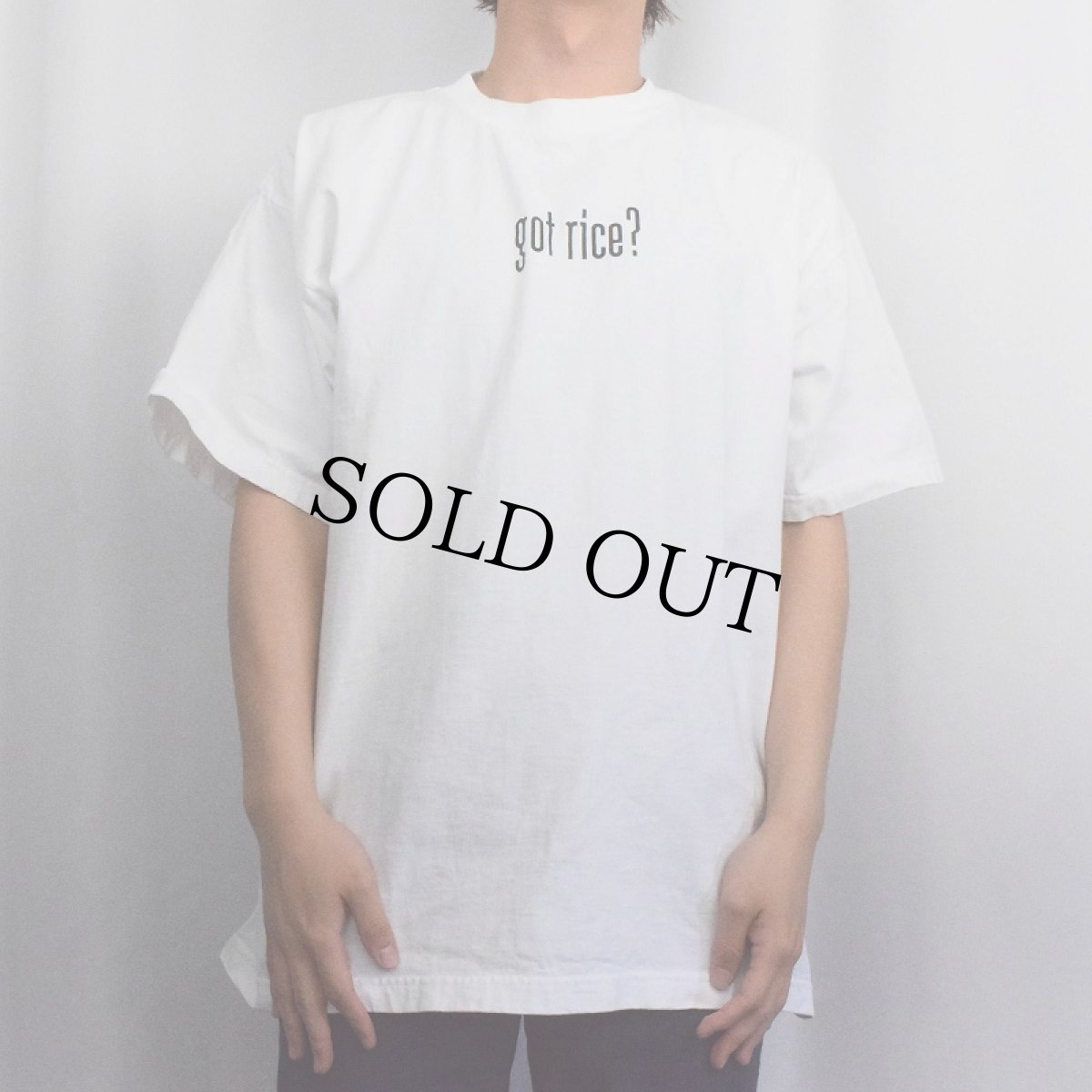画像3: 90's USA製 "got rice?" パロディプリントTシャツ XL (3)