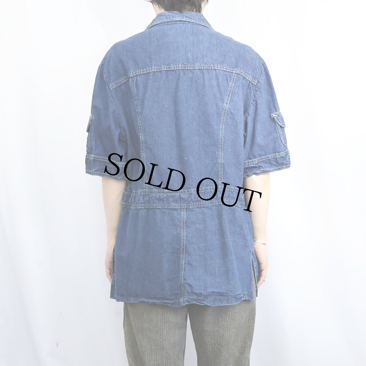 画像3: 70's Lee USA製 デニムサファリジャケット XL (3)