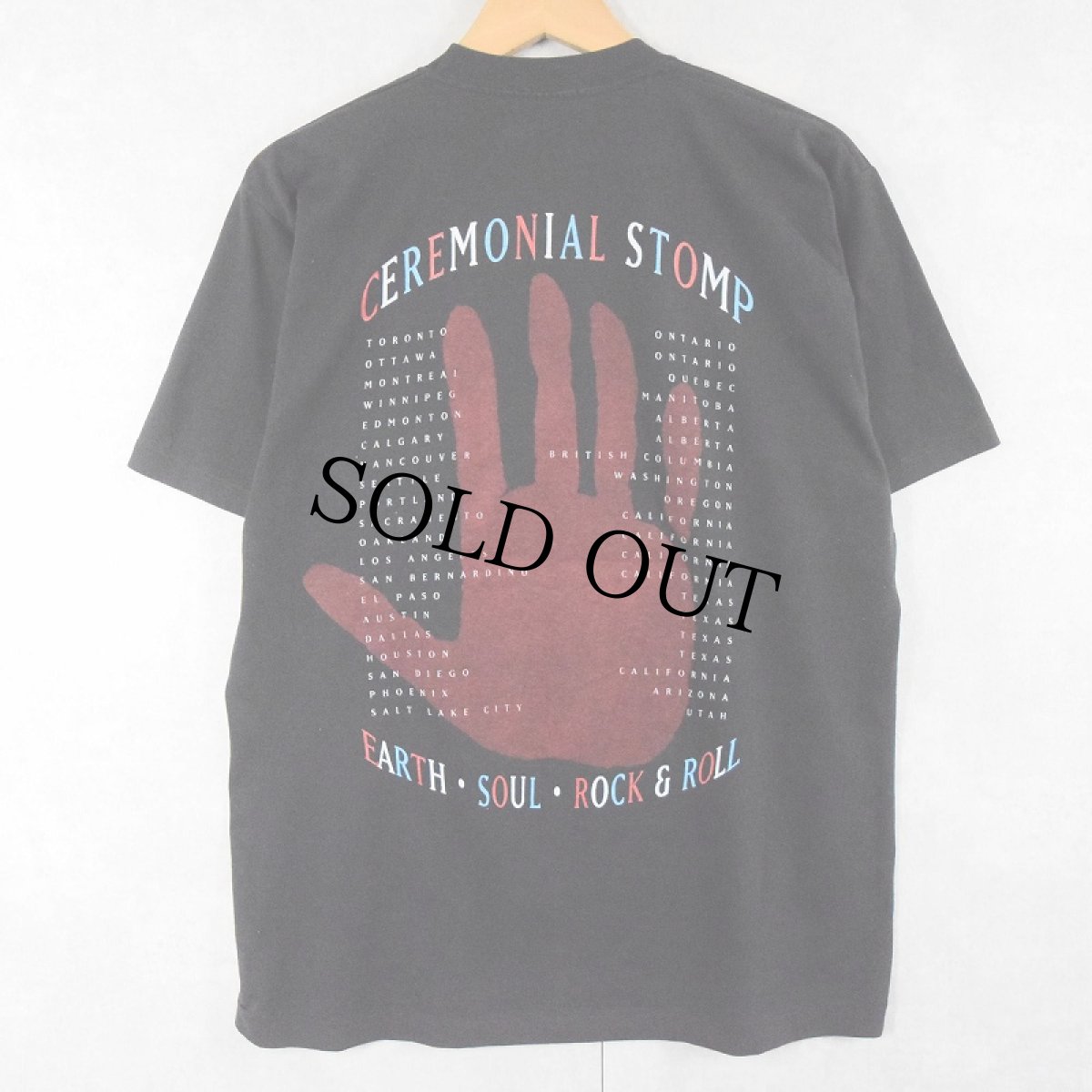 画像2: 1991 THE CULT CANADA製 "CEREMONY" ハードロックバンドアルバムTシャツ BLACK L (2)