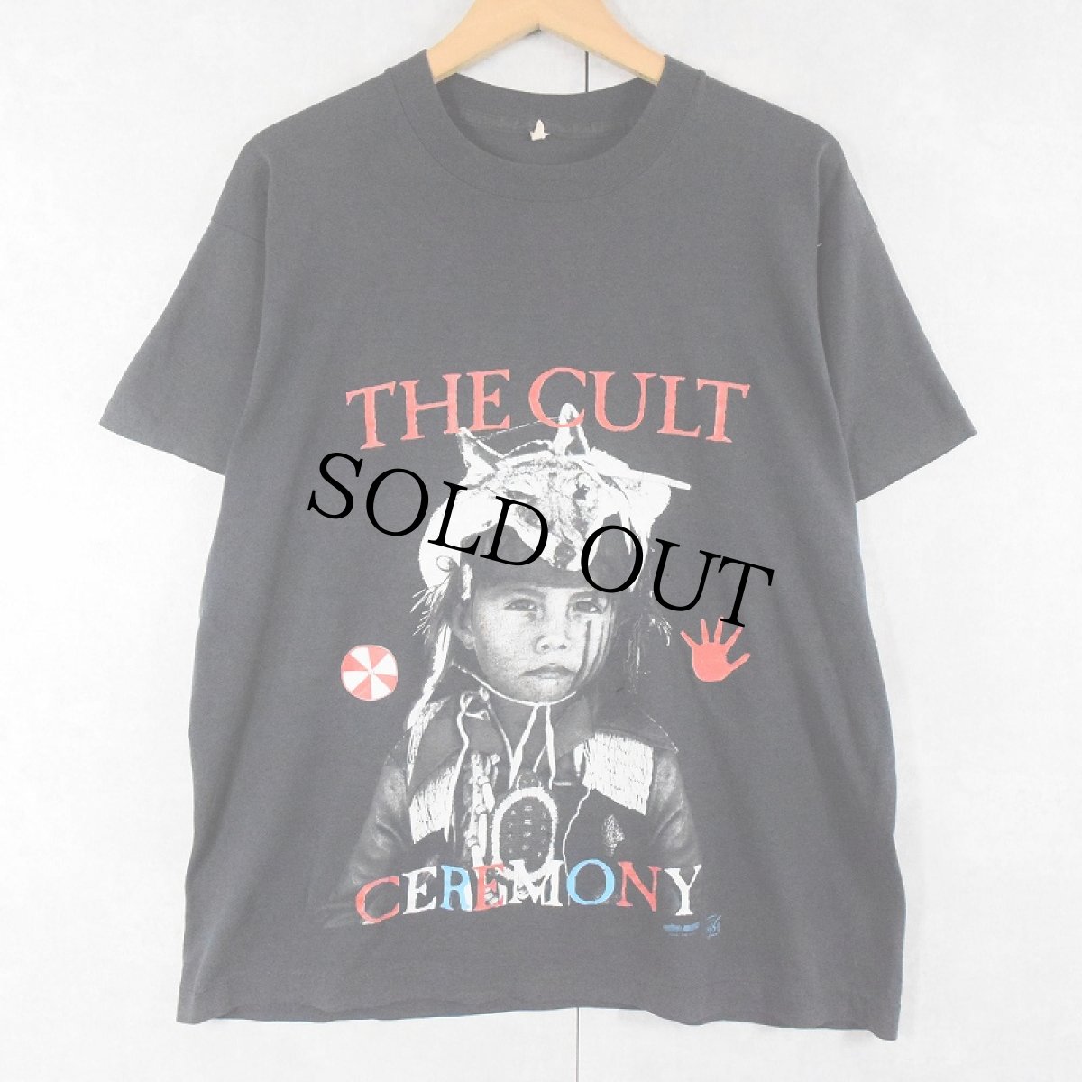 画像1: 1991 THE CULT "CEREMONY" ハードロックバンドアルバムTシャツ XL (1)