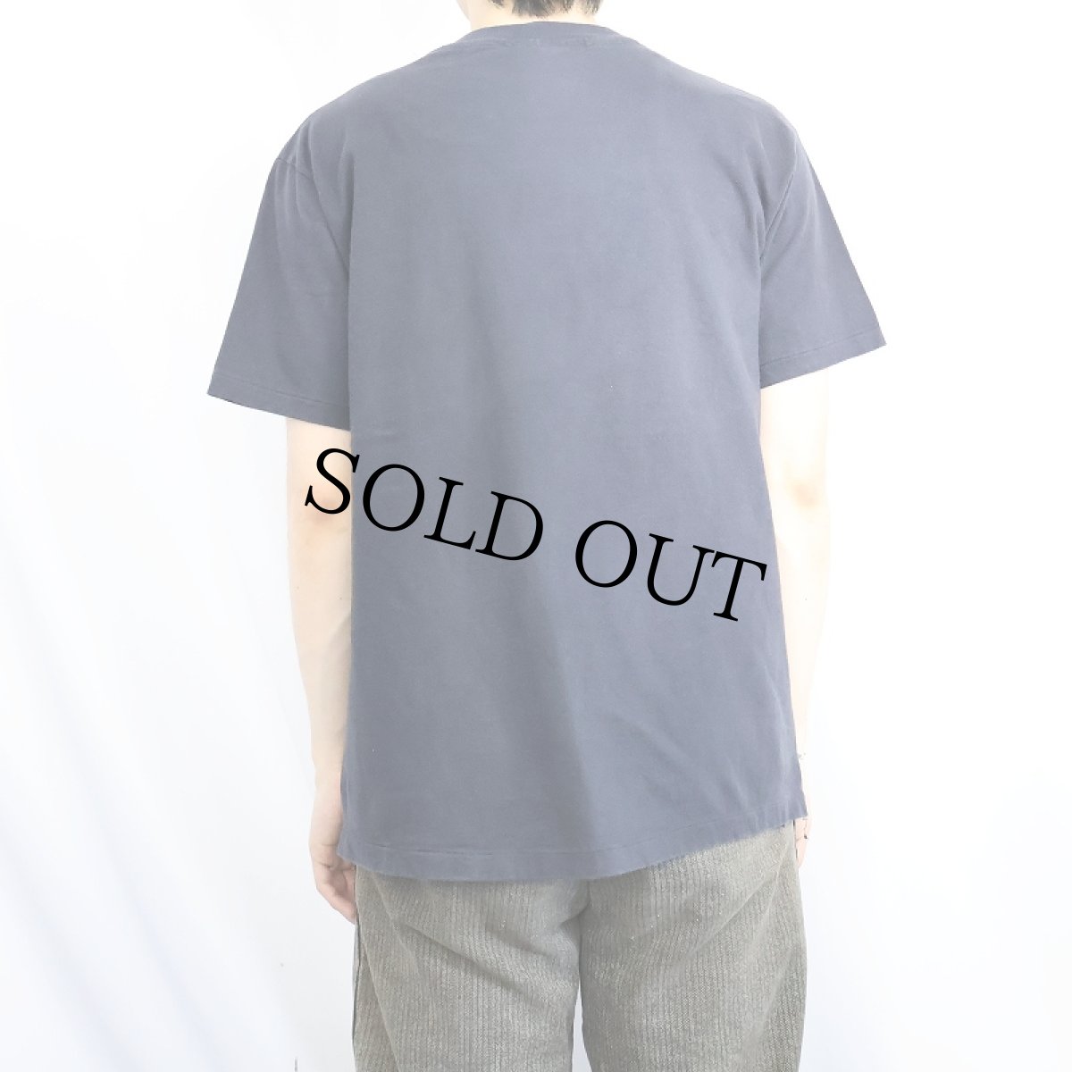 画像3: 90's USA製 タキシード柄 騙し絵プリントTシャツ NAVY L (3)