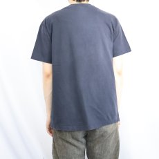画像3: 90's USA製 タキシード柄 騙し絵プリントTシャツ NAVY L (3)